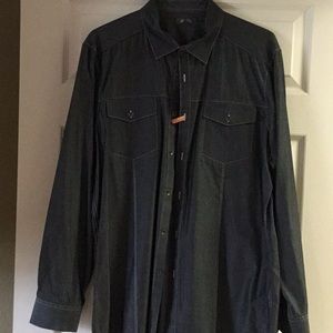 Dark grey Kenneth Cole long sleeve button down